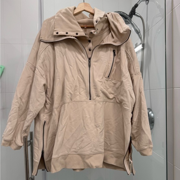 Free People Cream Oversized Hoodie - Picture 2 of 5